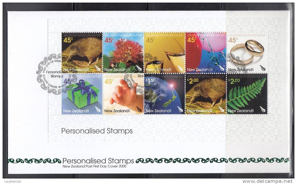 New Zealand 2005 Personalised Stamps S/S FDC - FDC