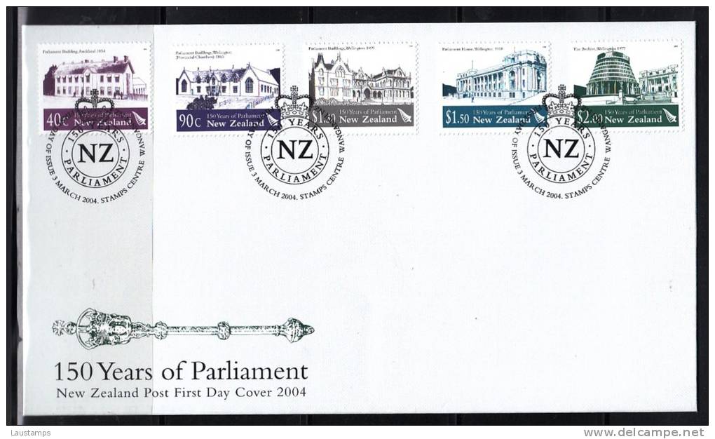 New Zealand 2004 150 Years Of Parliment FDC - FDC