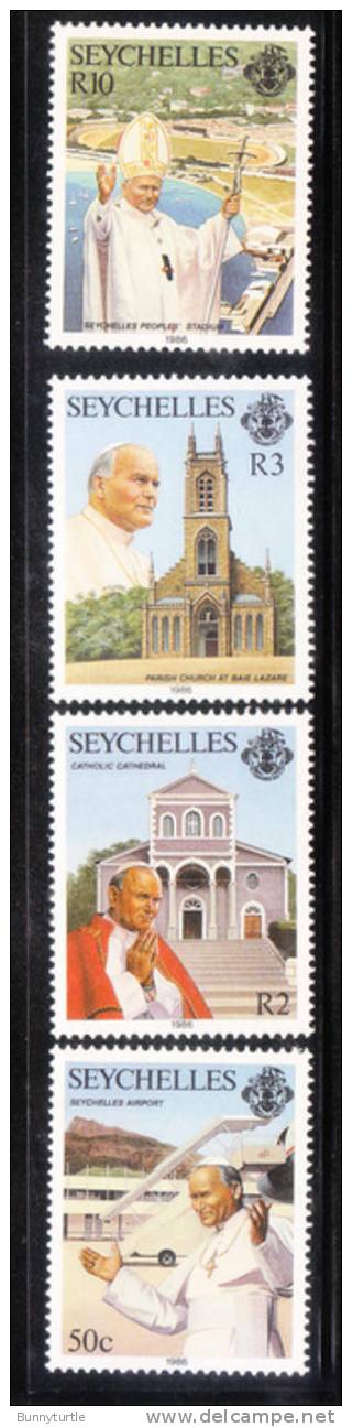 Seychelles 1986 State Visit Of Pope John Paul II MNH - Seychelles (1976-...)