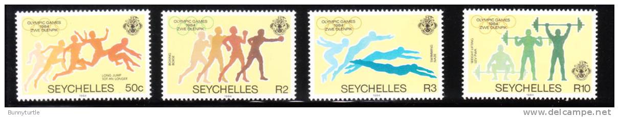 Seychelles 1984 Summer Olympics Long Jump Boxing Diving Weight Lifting MLH - Seychellen (1976-...)