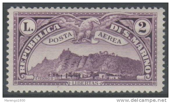 San Marino 1931 - Posta Aerea L. 2 **   (g3557) - Luftpost