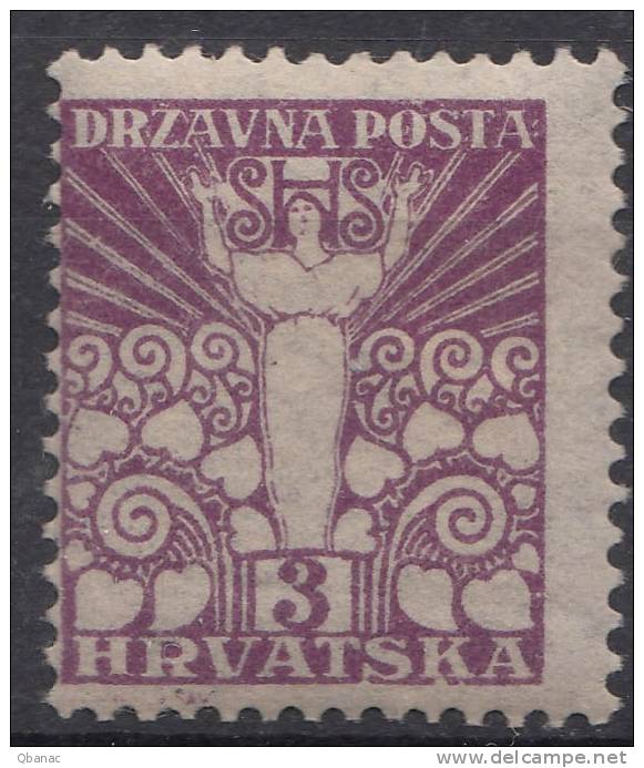 Yugoslavia, Kingdom SHS, Issues For Croatia 1919 Mi#89B, Perforation 12 1/2, Mint Never Hinged - Nuovi