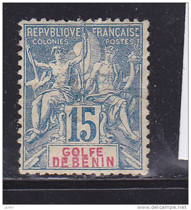 GOLFE DU BÉNIN N° 25 15C BLEU GROUPE ALLÉGORIQUE NEUF AVEC CHARNIERE - Sonstige & Ohne Zuordnung