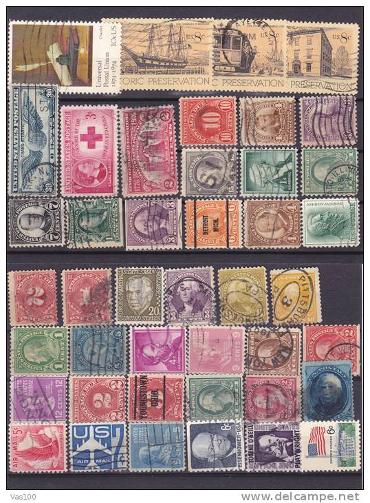 LOT 296 DIFF. STAMPS USA FINE USED. - Collections