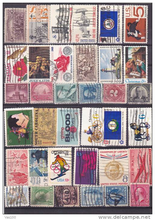 LOT 296 DIFF. STAMPS USA FINE USED. - Collections