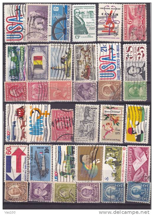 LOT 296 DIFF. STAMPS USA FINE USED. - Collections