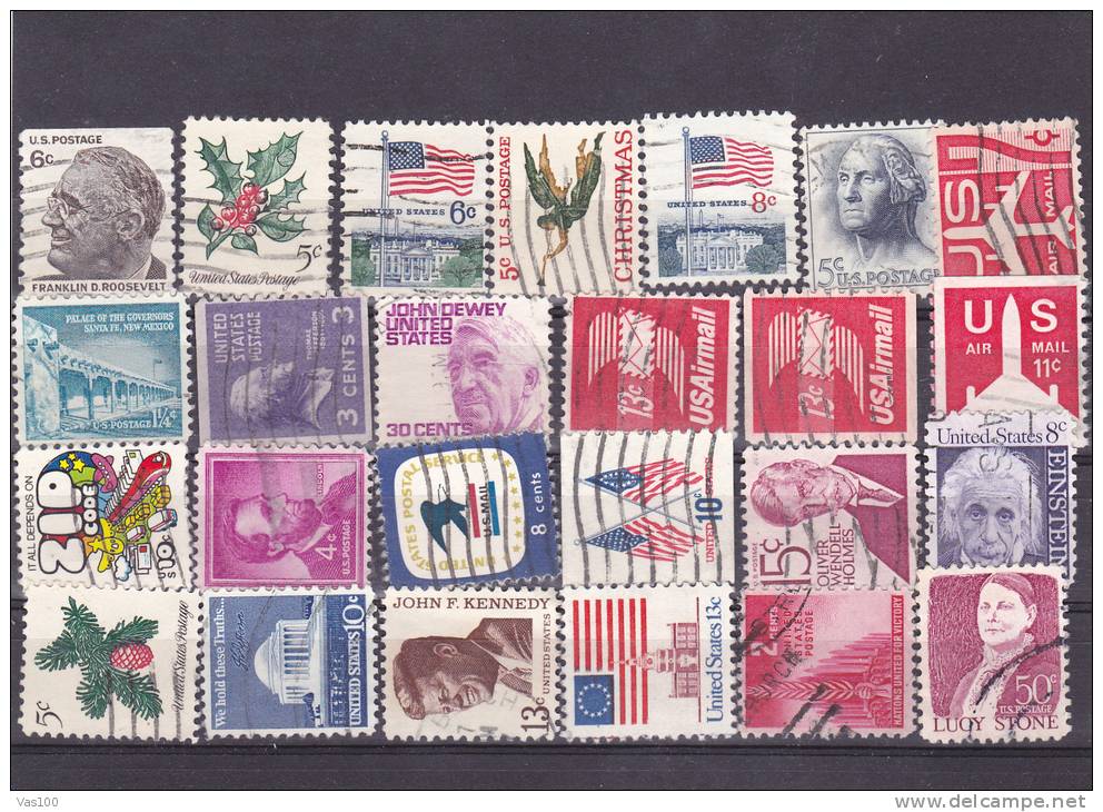 LOT 296 DIFF. STAMPS USA FINE USED.