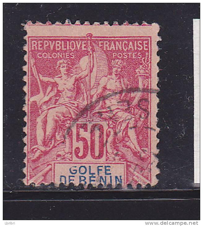 GOLFE DU BÉNIN N°30 50C ROSE GROUPE ALLÉGORIQUE OBL - Other & Unclassified