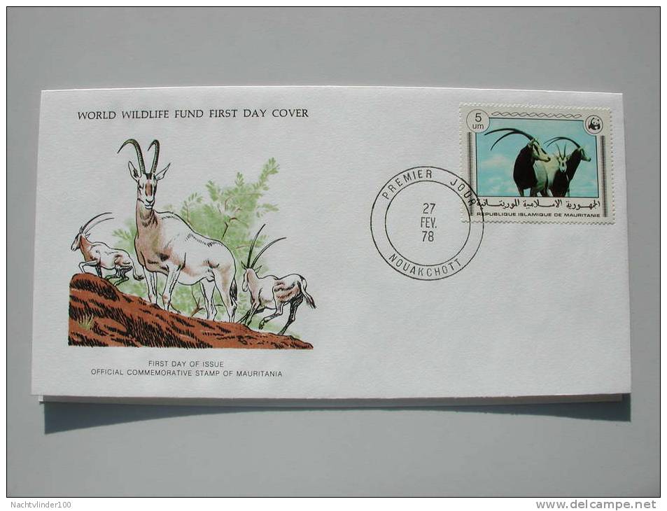 Mkl1073b WWF FAUNA ZOOGDIEREN MAMMALS HERT DEER ALGAZEL 1978 FDC - Gibier