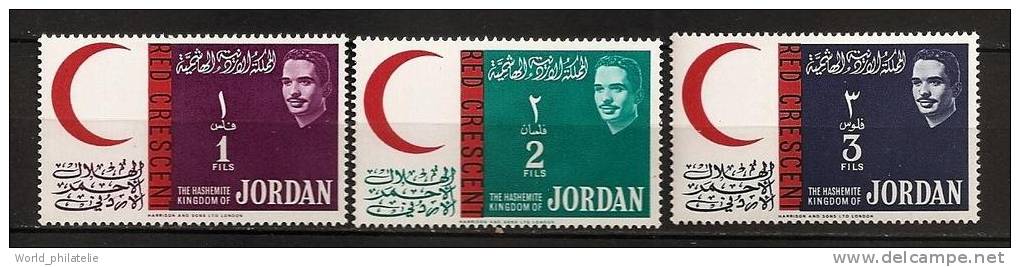 Jordanie Jordan 1964 N° 396 / 8 Iso ** Croissant-Rouge, Roi, Hussein - Jordanie