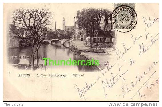 BRUGGE ** BRUGES **  ND PHOT 1900 LE CANAL &amp; LE BEGUINAGE - Brugge