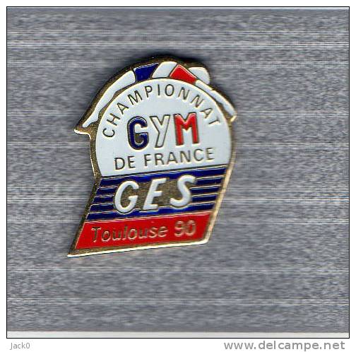 Pin´s  Sport  Gymnastique  Championnat  De  France  G E S  à  TOULOUSE  En  1990 - Gymnastique