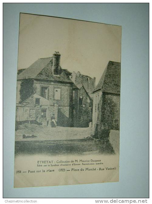 CPA HAUTE NORMANDIE SEINE MARITIME 76 ANIMEE ETRETAT PONT SUR LA MARE PLACE DU MARCHE RUE VATINEL 824 - Etretat