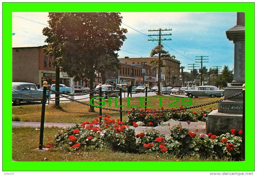 CAMPBELLTON, NEW BRUNSWICK - LOOKING WEST ALONG ROSEBERRY ST FROM  SOLDIERS MEMORIAL -  OLD CARS - H. V. HENDERSON - - Other & Unclassified