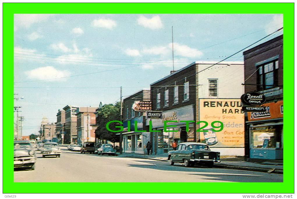 CAMPBELLTON, NEW BRUNSWICK - WATER ST. LOOKING EAST - UNIC - ANIMATED OLD CARS - - Autres & Non Classés