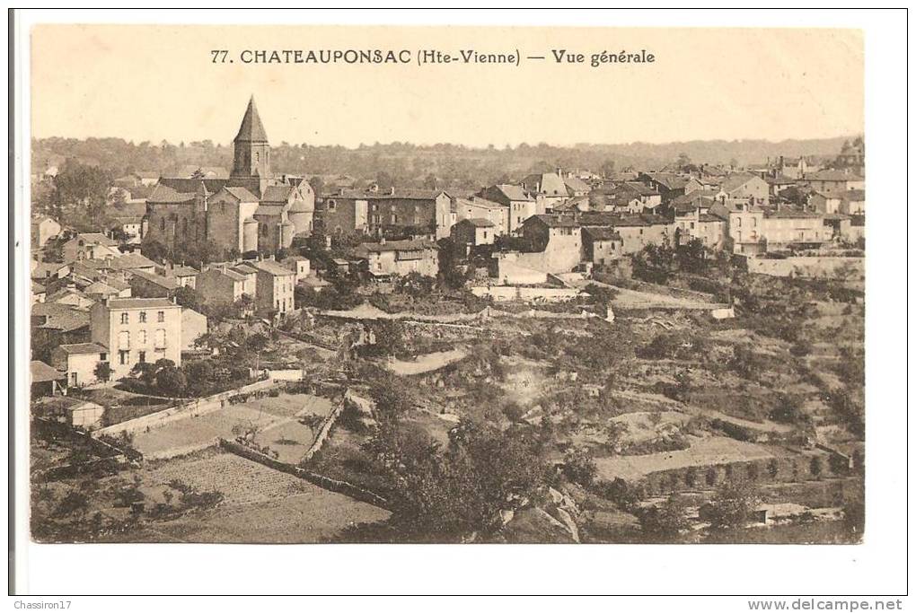 87 -  CHATEAUPONSAC  -  Vue Générale - Chalus