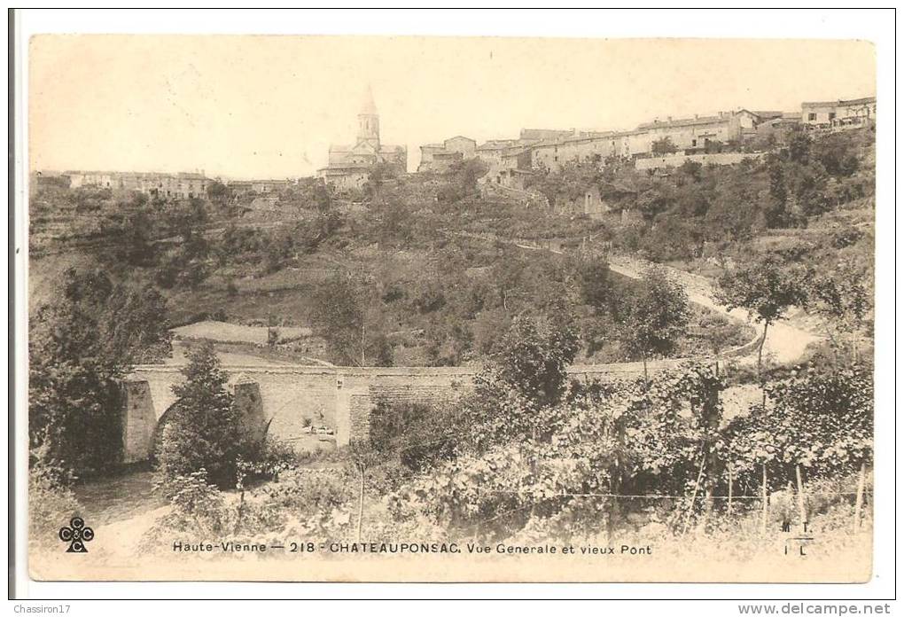 87 -  CHATEAUPONSAC  -  Vue Générale Et Vieux Pont - Chalus