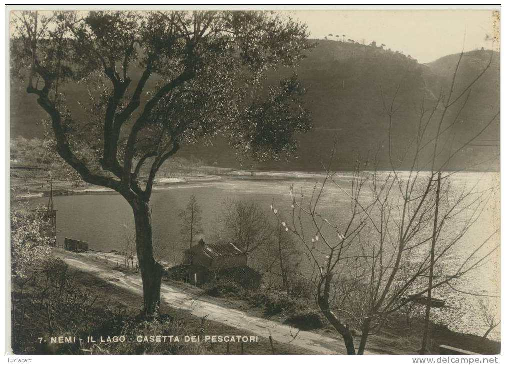 NEMI -IL LAGO - CASETTA DEI PESCATORI -VIAGG.1951 STORIA POSTALE - Altri & Non Classificati