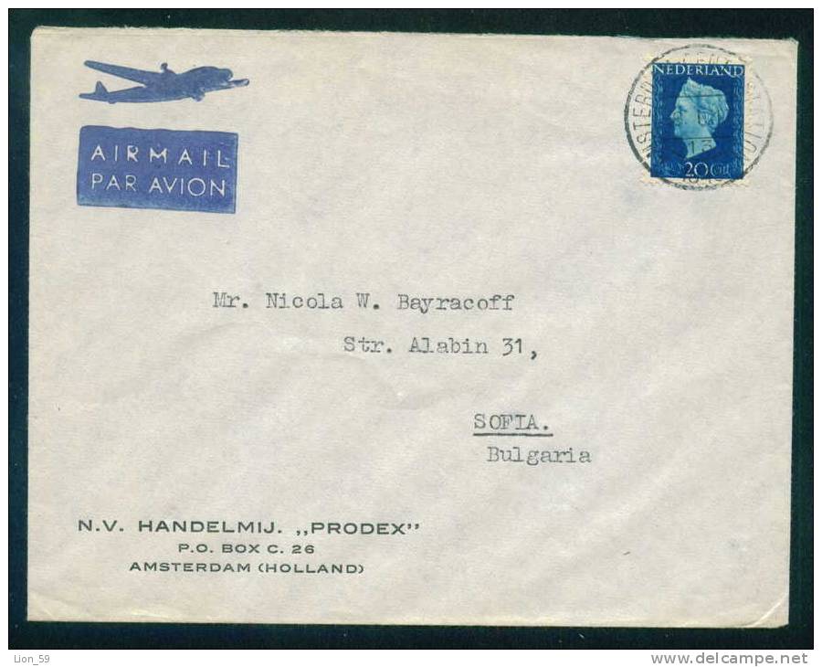 114203  Cover Lettre Brief  1947 AMSTERDAM - N.V. HANDELMIJ - PRODEX Netherlands Nederland Pays-Bas Niederlande - Lettres & Documents