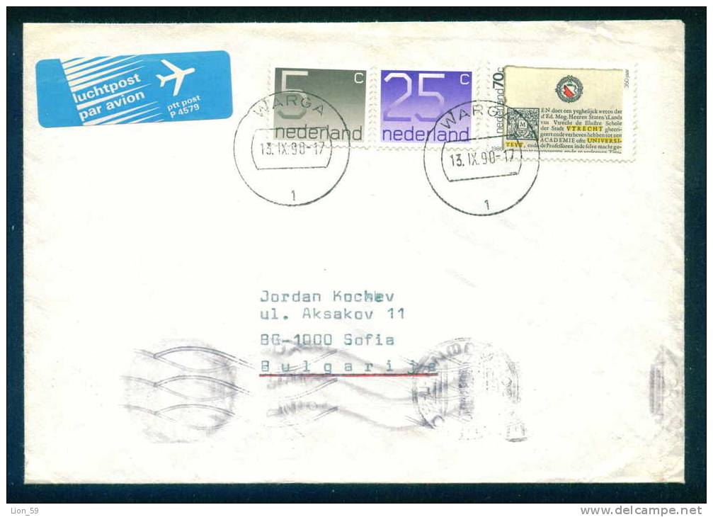 114210  Cover Lettre Brief  1990  WARGA - VTRECHT .. UNIVERSITEYT  Netherlands Nederland Pays-Bas Niederlande - Lettres & Documents