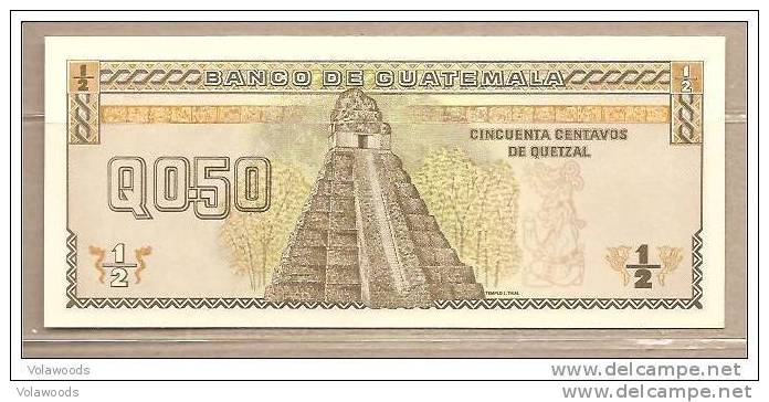 Guatemala - Banconota Da 50 Centesimi Di Quetzal Non Circolata - 1989 - - Guatemala