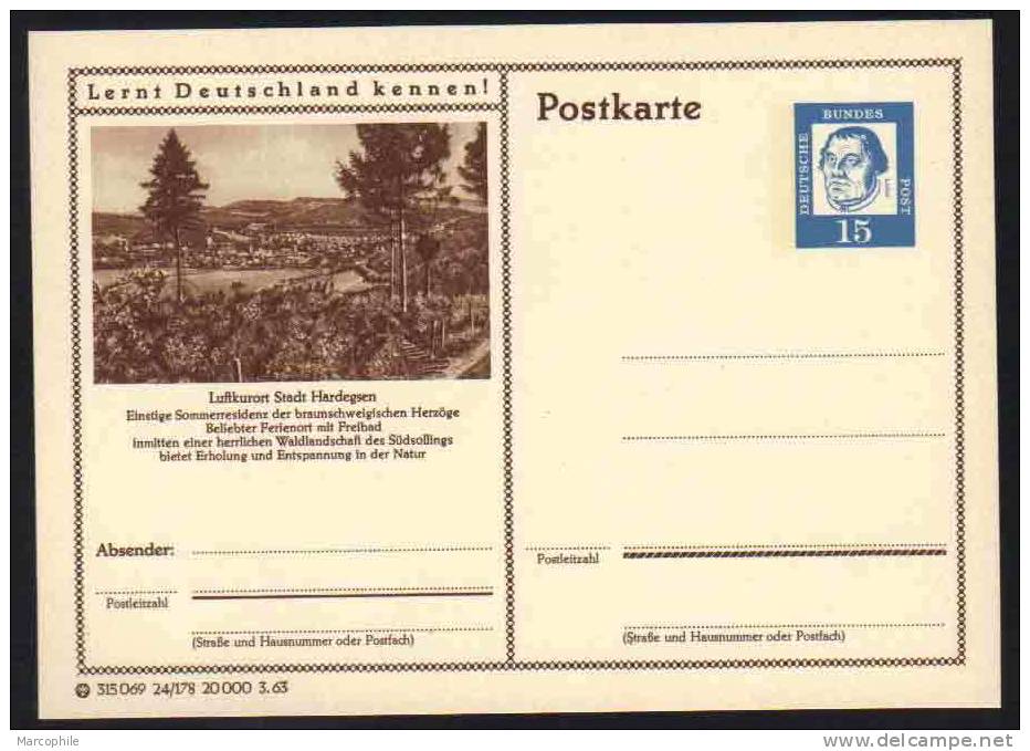 HARDEGSEN -  ALLEMAGNE - RFA - BRD / 1963 ENTIER POSTAL ILLUSTRE # 24/178 (ref E115) - Postales - Nuevos