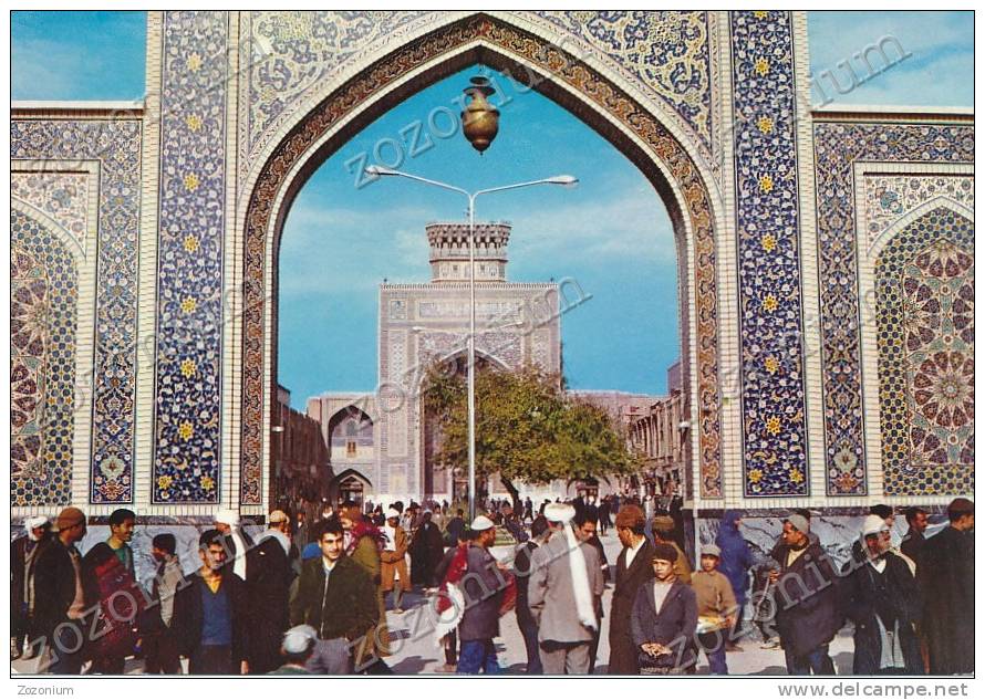 IRAN Mashhad Street Scene, Vintage Old Postcard - Iran