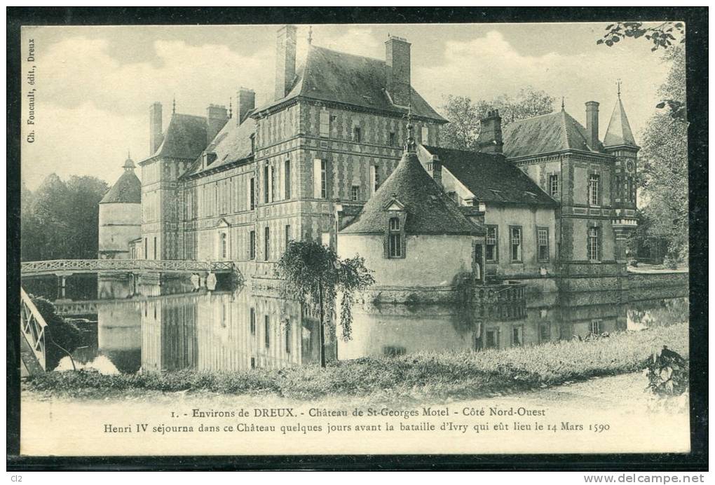Environs De Dreux - Château De SAINT-GEORGES-MOTEL- Côté Nord-Ouest (carte Non Circulée) - Saint-Georges-Motel