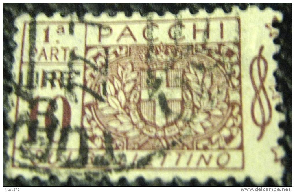 Italy 1927 Parcel Post 1a 10l - Used - Pacchi Postali