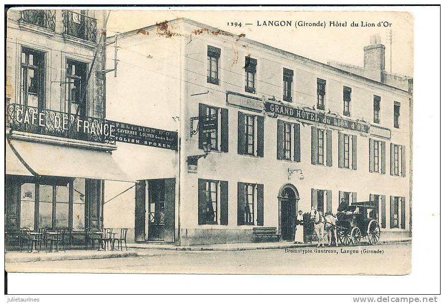 LANGON HOTEL DU LION D OR - Langon