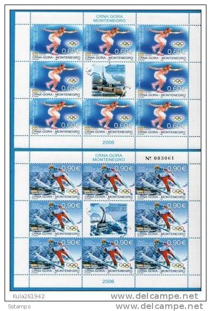 2006X   112-13  MONTENEGRO  CRNA GORA OLYMPICS 2006  TORINO SCI  MNH - Winter 2006: Torino