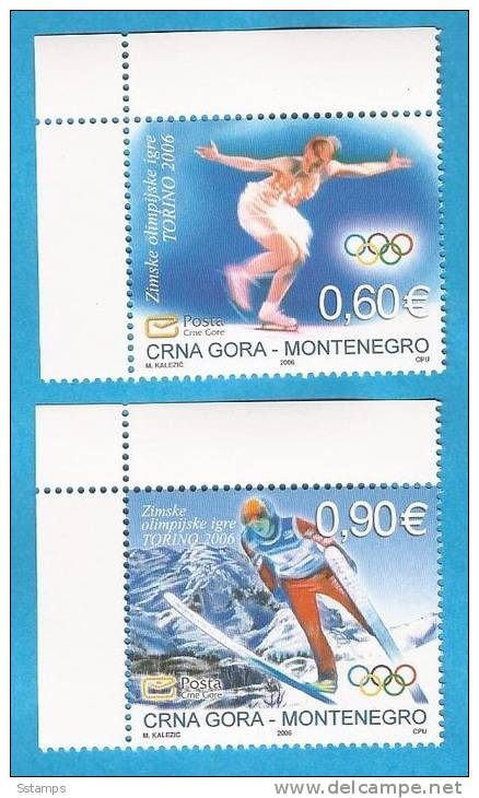 2006X   112-13  MONTENEGRO  CRNA GORA OLYMPICS 2006  TORINO  MNH - Winter 2006: Torino