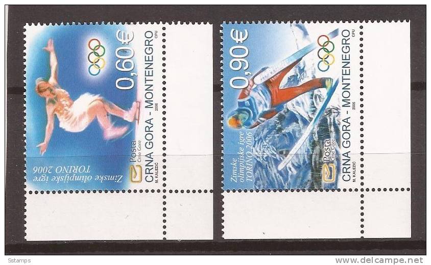 2006X   112-13  MONTENEGRO  CRNA GORA OLYMPICS 2006  TORINO    MNH - Winter 2006: Torino