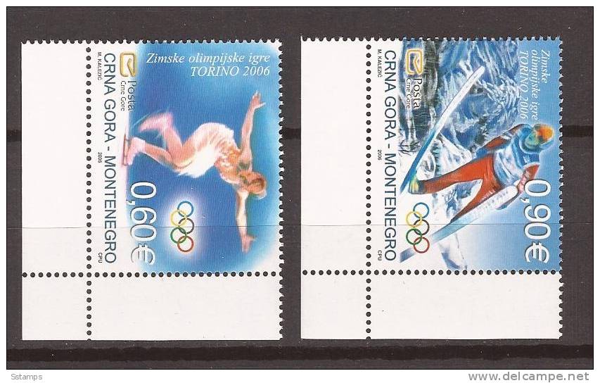 2006X   112-13  MONTENEGRO  CRNA GORA OLYMPICS 2006  TORINO   MNH - Winter 2006: Torino