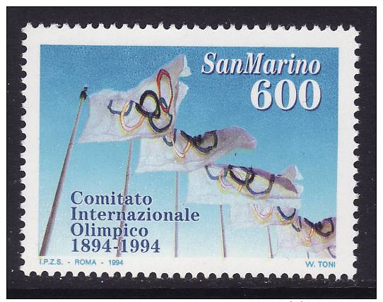 San Marino #1306 F-VF Mint NH ** (1994) International Olympic Committee, Flags - Other & Unclassified