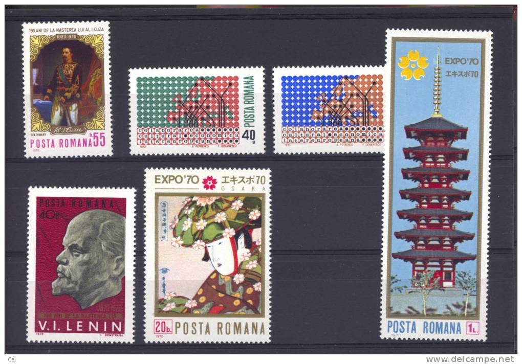 Roumanie  -  1970  :  Yv  2532...2538  **    6  Valeurs - Unused Stamps