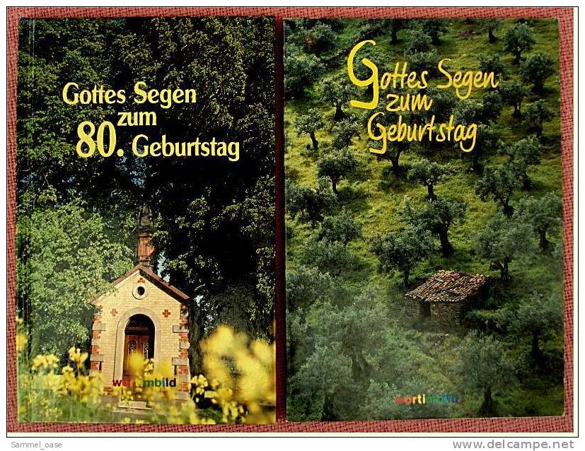 Gottes Segen Zum 80. Geburtstag  -  1 Buch + 1 Heft  - Religiöse Gedichte Und Hinweise -  Von Wortimbild - Poésie & Essais