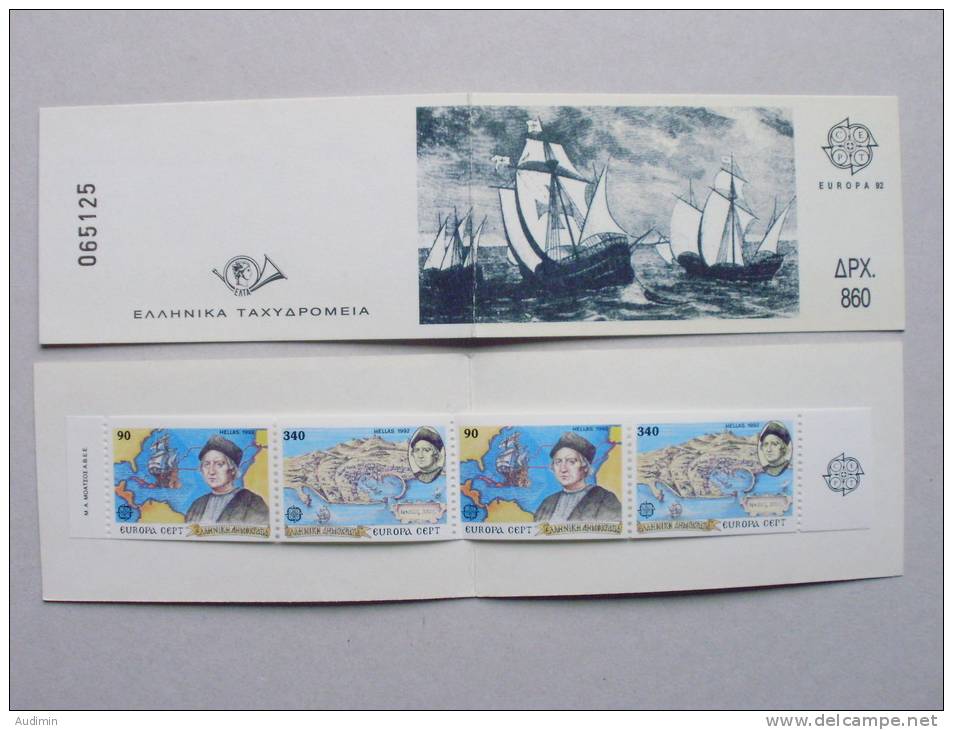 Griechenland 1802/3 MH 15 Booklet 15 ** MNH, EUROPA/CEPT 1992, Natur- Und Umweltschutz - Carnets