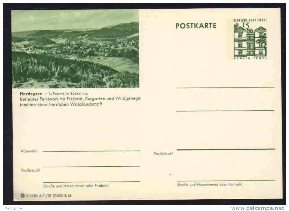 HARDEGSEN - SÜDSOLLING -  ALLEMAGNE - RFA - BRD / 1965 ENTIER POSTAL ILLUSTRE # A11/83 (ref E129) - Postcards - Mint