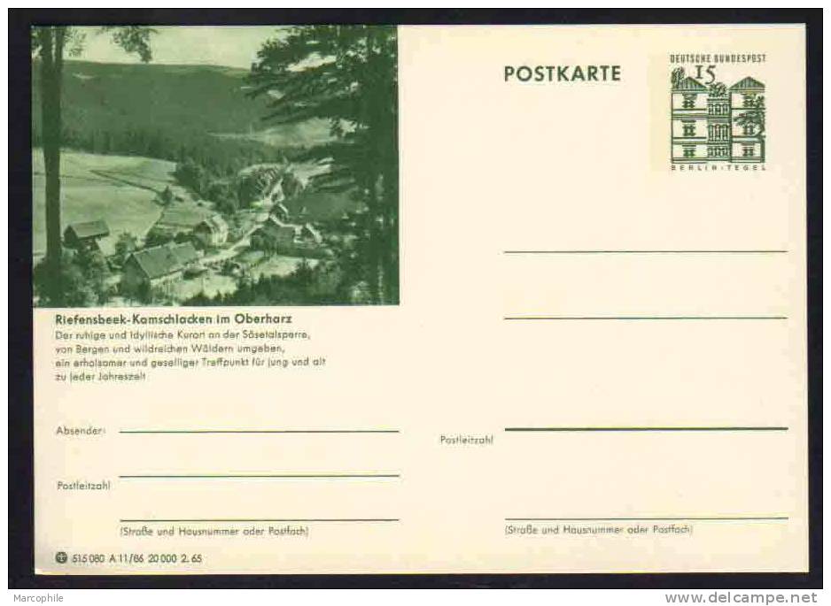 RIEFENSBEEK KAMSCHLACKEN  -  ALLEMAGNE - RFA - BRD / 1965 ENTIER POSTAL ILLUSTRE # A11/86 (ref E132) - Postkaarten - Ongebruikt