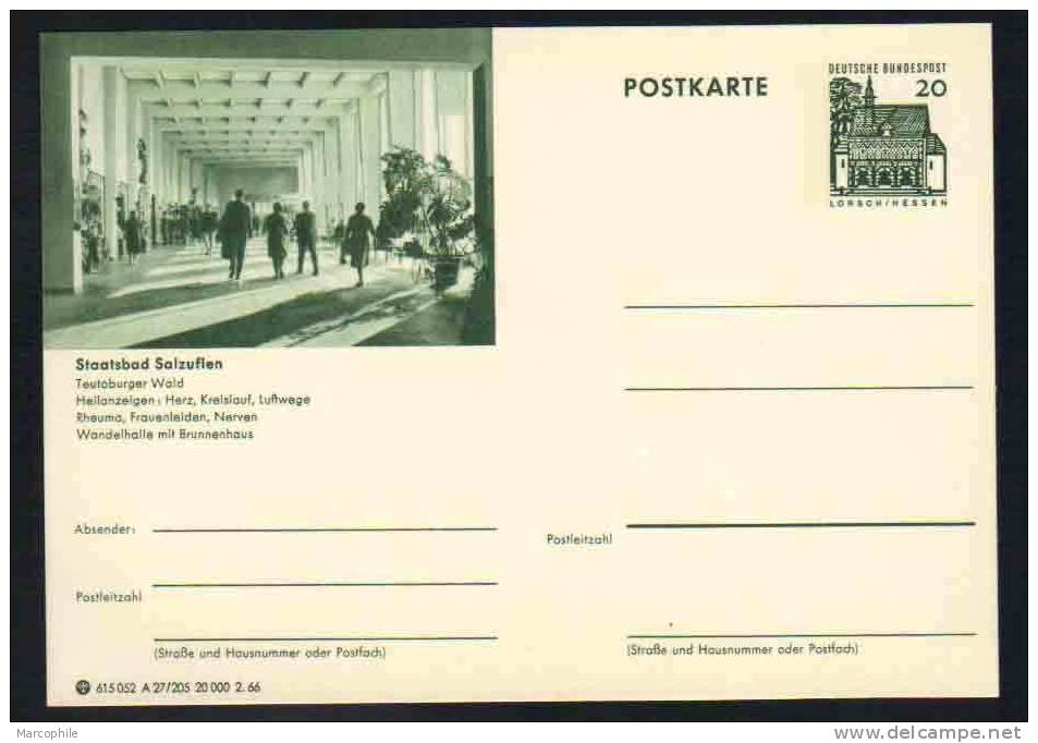STAATSBAD SALZUFLEN -  ALLEMAGNE - RFA - BRD / 1965 ENTIER POSTAL ILLUSTRE # A27/205 (ref E135) - Postkarten - Ungebraucht