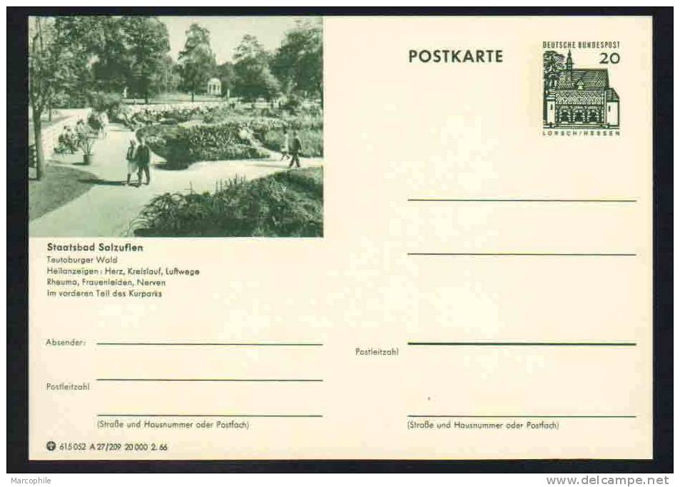 STAATSBAD SALZUFLEN -  ALLEMAGNE - RFA - BRD / 1966 ENTIER POSTAL ILLUSTRE # A27/209 (ref E139) - Cartes Postales - Neuves
