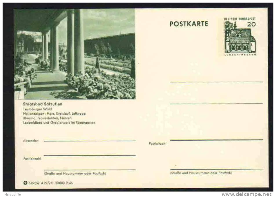 STAATSBAD SALZUFLEN -  ALLEMAGNE - RFA - BRD / 1966 ENTIER POSTAL ILLUSTRE # A27/211 (ref E141) - Postcards - Mint