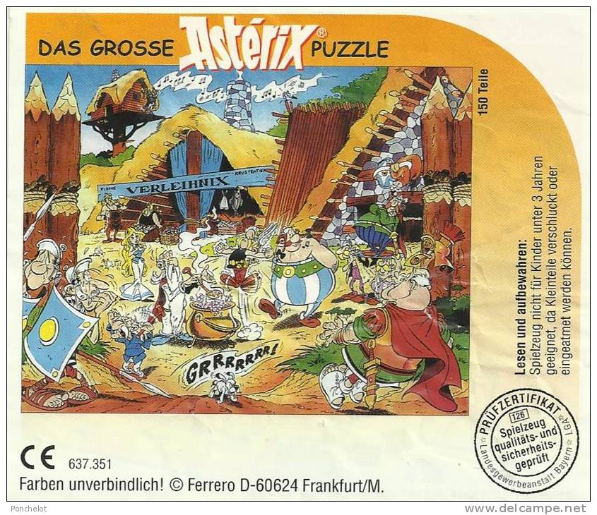 KINDER D 1999 Maxi Puzzle Astérix 637 351 - Puzzles