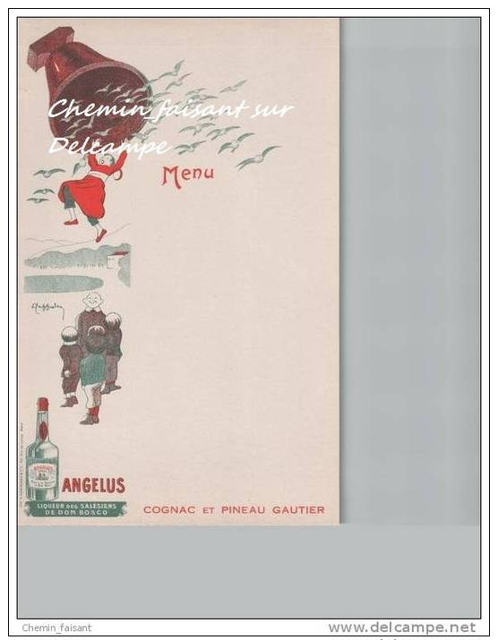 Menu COGNAC & PINEAU GAUTIER - Angelus Liqueur Des Salésiens De Dom Bosco - - Menus