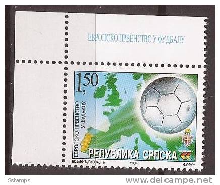 2004X   304   BOSNIA ERZEGOVINA REPUBLIKA SRPSKA SPORT  FOOTBALL,  UEFA  EUROPEAN  PORTUGAL  MNH - Championnat D'Europe (UEFA)