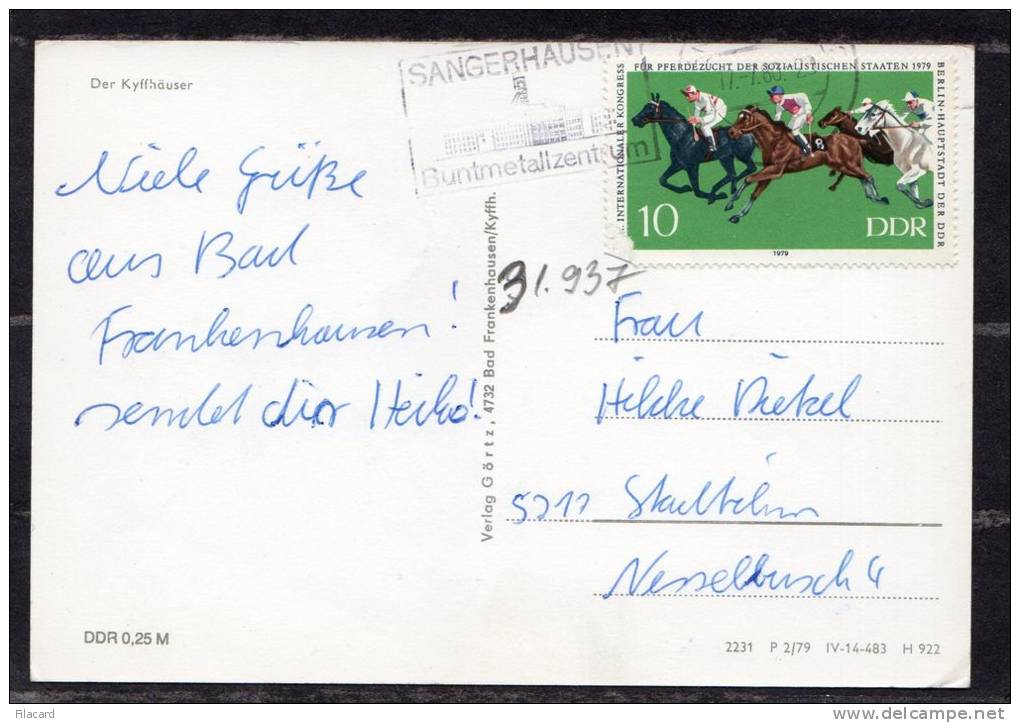 31937     Germania,     Der  Kyffhauser,  VG  1960 - Kyffhäuser