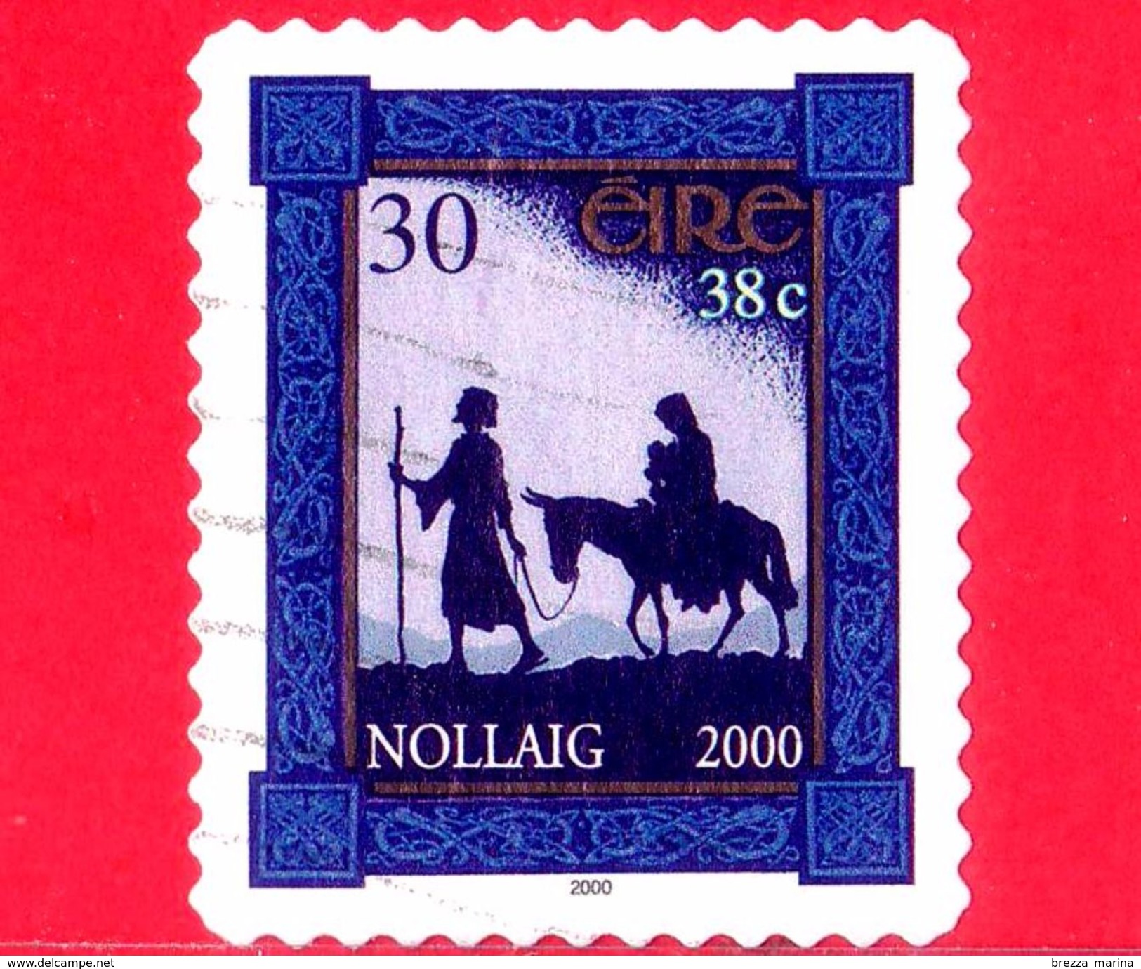 IRLANDA - Usato - 2000 - Natale - Christmas - Nollaig  - La Fuga In Egitto  - 30 - Gebraucht