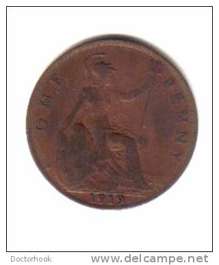 GREAT BRITAIN   1  PENNY  1919  (KM # 810) - D. 1 Penny