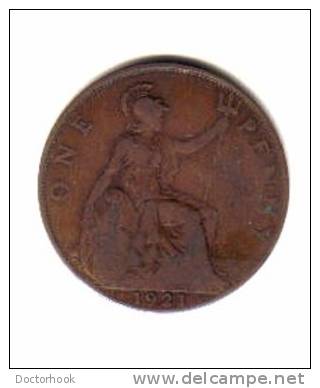 GREAT BRITAIN   1  PENNY  1921  (KM # 810) - D. 1 Penny